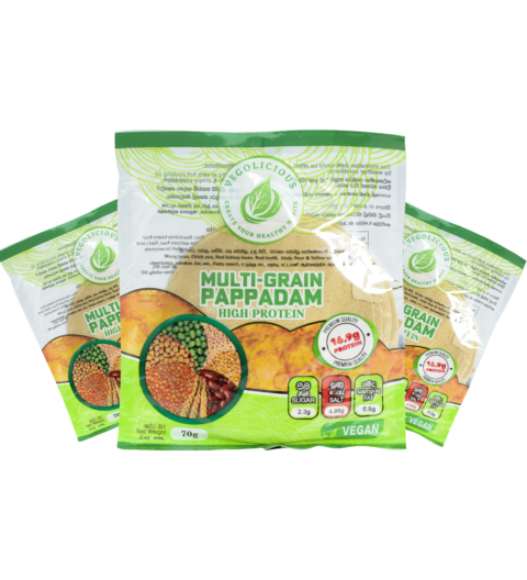 Vegolicious Multi-Grain "High Protein" Pappadam 3 Packs Bundle