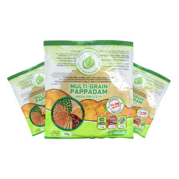 Vegolicious Multi-Grain "High Protein" Pappadam 3 Packs Bundle